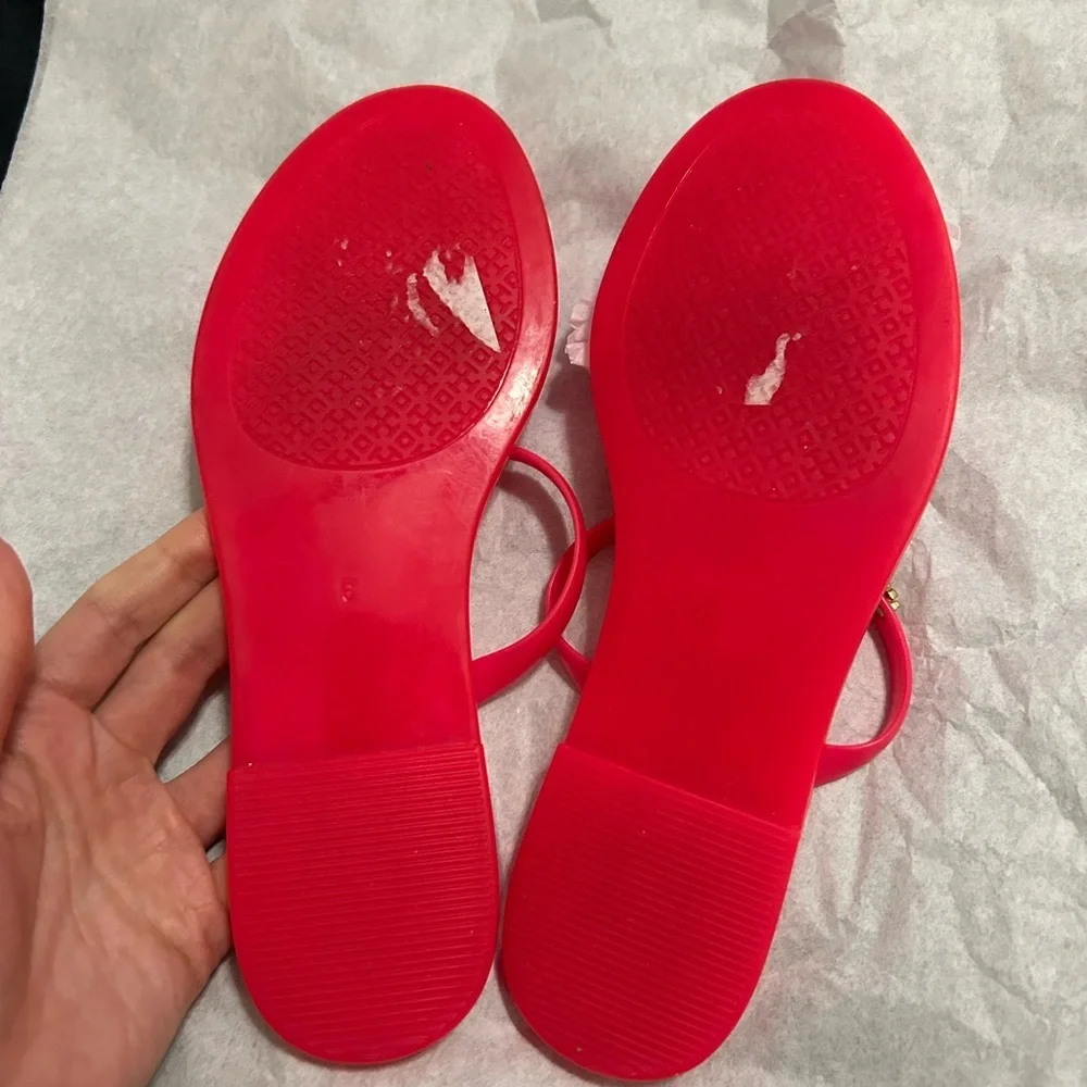 Tory Burch Women's PINK JELLY SANDALS - Picture 5 of 9